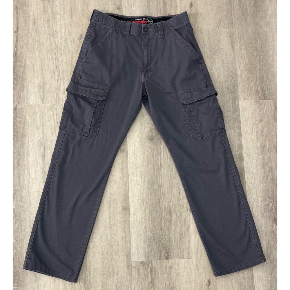 Wrangler ATG Mens All Terrain‎ Gear Cargo 30x32 Dark Gray Straight Leg Stretch